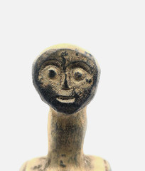 Neolithic Stone Idol Worshiper Figure Ancient Fertility Sculpture Artifact