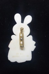 1975 Hallmark Easter Bernadette Bunny Rabbit Pin Vintage Brooch Retro Holiday