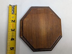 Vintage Unbranded Octagon 8 Sided Wood Display Pedestal Wooden Stand 5″ x 5″;