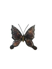 3 Vintage Home Interior Metal Brass Copper Tin Butterflies Wall Decor