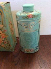 Vintage Avon Trailing Arbutus Perfume Talc Powder Tin & Box 1977 Vanity Decor