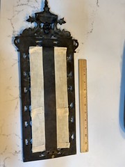 Antique Bradley & Hubbard Brass Frame W/ Dry Flowers 1890s Neoclassical Dolphins