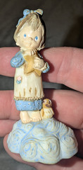 Betsey Clark Figurine Vintage 1975 Hallmark Cards 3” Girl with Star & Bird