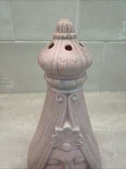 Rare Art Nouveau GYPSY Bisque Porcelain Hatpin Holder by Schafer & Vater Germany