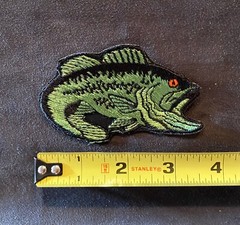 Jumping Large Mouth Bass Vintage Patch For The Outdoors And Fishing Enthusiast