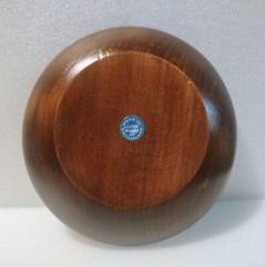 VTG L.Luyten Interlaken Switzerland Carved Etched Flower Wood Plate Dish