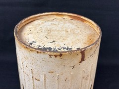 Vintage Erie Art Metal Co. Dan-Dee No. 1 Industrial Waste Basket Trash Can White