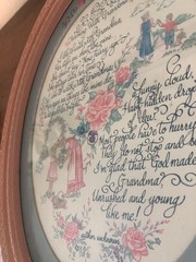 Vintage Homco Home Interior “Walking With Grandma” Wall Art Decor Cottage