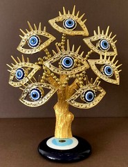 Turkish Nazar Blue Evil Eye Tree Home Office Decoration Ornament Gift T19