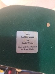David Winter 2 Pcs Hand Painted In England Castle/village * ESTATE SALE *