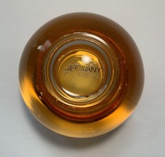 Vintage Sommerso Style Glass Bowl Orange Interior Made In Germany