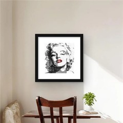 Begin Home Decor C1FM16166SRXVK 16 x 16 in. Marilyn Monroe Gray Black & White…