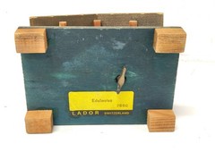 Vintage Wooden Swiss Lador Edelweiss 2866 Chalet Music Box