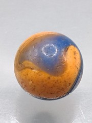 .89″ Akro Jolly Roger Corkscrew Shooter Marble- #CE140