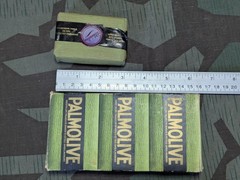 Vintage 1930s 1940s German Deadstock Palmolive Soap in Box 3 Bars WWII Original