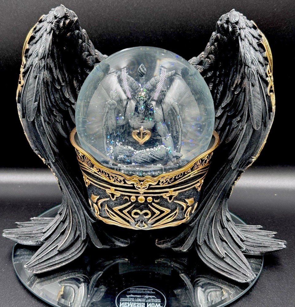 Nemesis Now Baphomet Antiquity Snow Globe 22.5cm Gothic Resin Glass Ornament