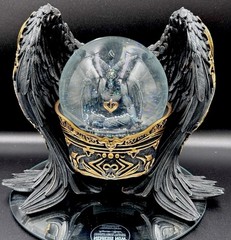 Nemesis Now Baphomet Antiquity Snow Globe 22.5cm Gothic Resin Glass Ornament