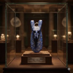 Lapis Lazuli Seth Amulet: Ancient Egyptian Pharaonic God Replica Necklace