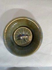 Irish Porcelain Miniature Plate 4.75″ Green Made in Ireland Decorative