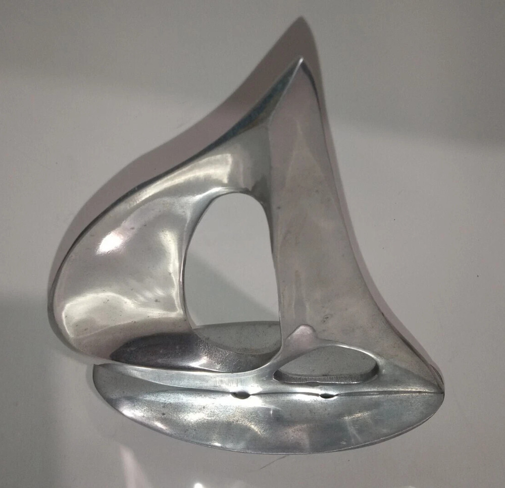 Sail Boat Sculpture, Cast Aluminum 8 in x 7 in