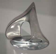 Sail Boat Sculpture, Cast Aluminum 8 in x 7 in
