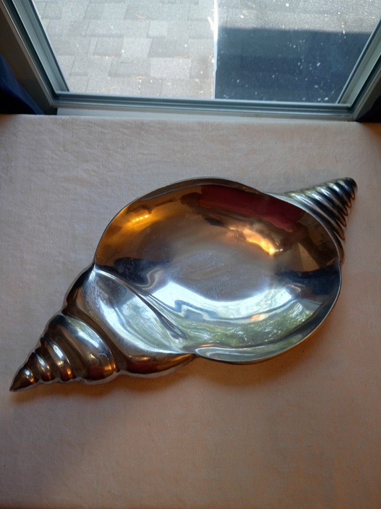 VTG 1990s Paradigm Exclusive Cast Aluminum Horn Shell Catch All Decorative Dish