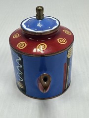 Charlotte Di Vita Bass Drummer Minature Teapot Enamel Numbered John Clementson