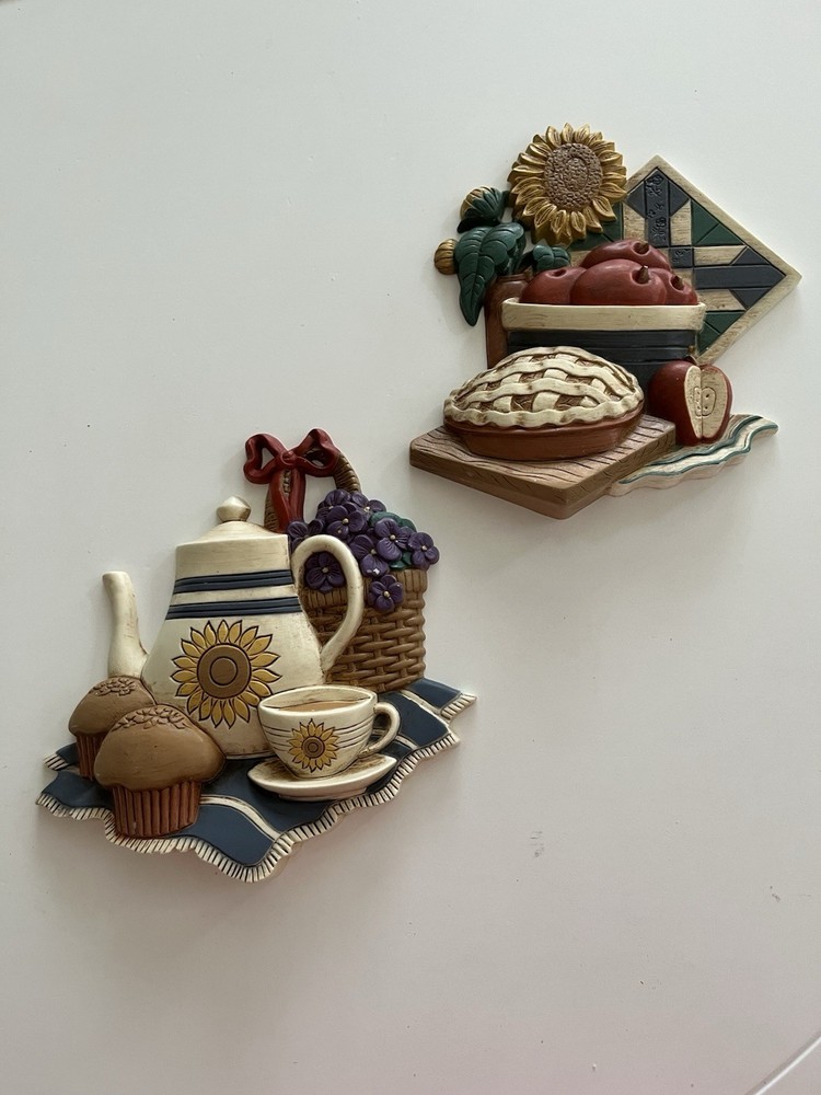 Vintage Home Interiors Kitchen Wall Decor Plaques USA Country Kitchen Theme