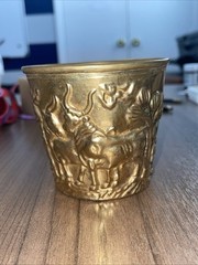 vintage replica of a Vapheio cup- a famous artifact from Ancient Greece – Brass