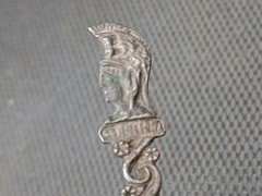 UNTESTED Souvenir Spoon Greece Athens Greek Athena Athina 800 825 Silver AS IS