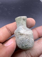 Genuine Ancient Roman Glass Bottle with Iridescent Patina Ca. 1st-2nd Century AD