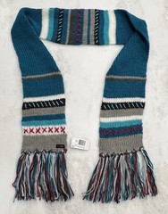 Oakley Winter Scarf Astral Blue Grey White Fringe Snow Skiing Snowboard Ski NWT
