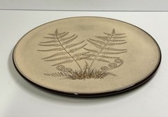 Vtg Weiningen Keramik Switzerland Hand-painted Fern Plant Collectors Plate 11.75