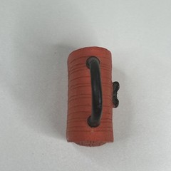 Decorative Ceramic Purse -Finely Detailed Orange -2”x2.5” Black Bow & Handle