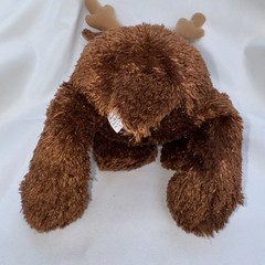 Comet Hallmark Christmas Reindeer Brown Plush & Tinsel Fur Jingle Bell Retired