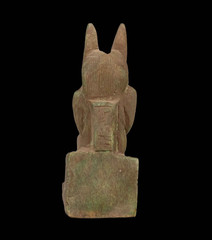 Ancient Egyptian Anubis Statue Rare Pharaonic Seated God Deity Stone Artifact BC