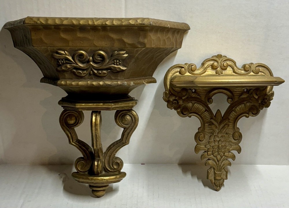 Vintage Syroco Wood Wall Shelf Ornate Design, Unknown Wall Shelf