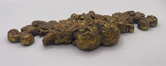 Pair of Antique gold wall pediments ft neoclassical cherubs – French