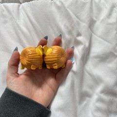 Enesco Home Grown Figurine Tons Of Love Pumpkin Elephants #4030681 Orange Rare