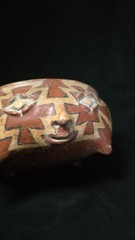 Pre-Columbian pottery Chupicuaro Two Faces Bowl . 800AD- 400 AD