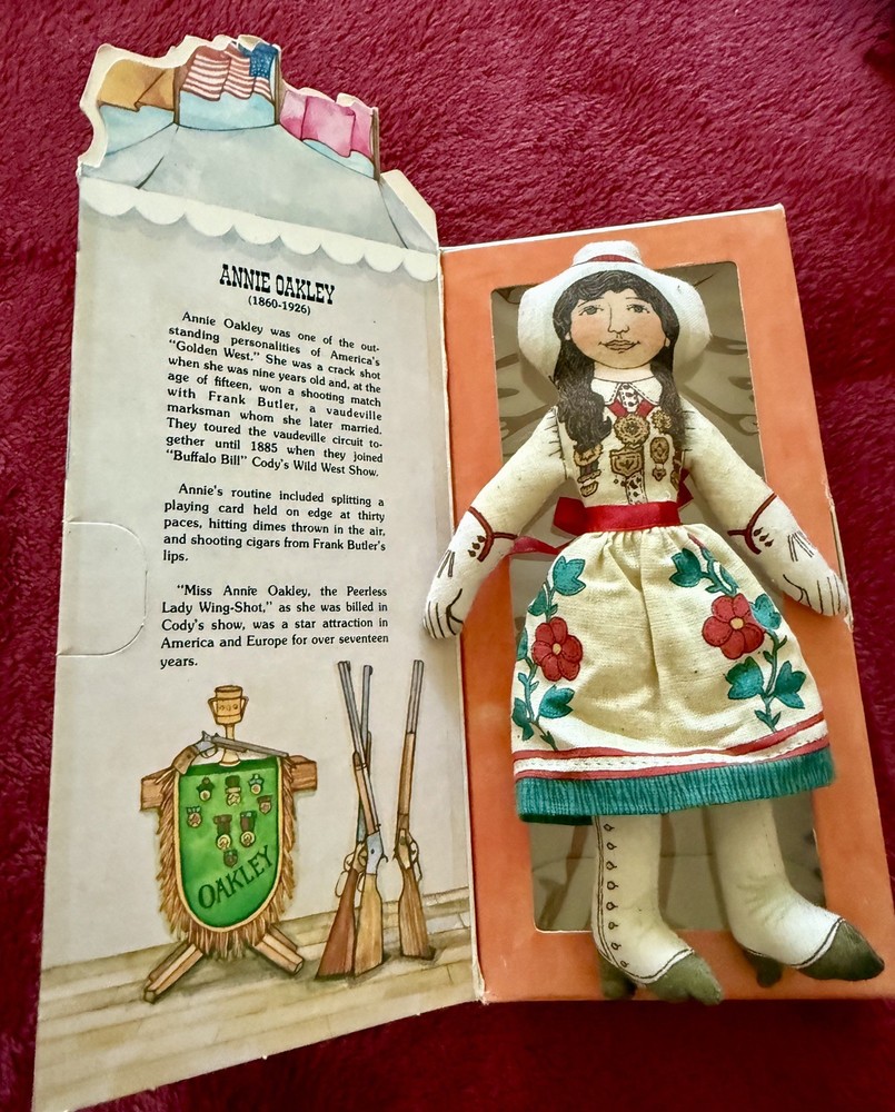 1979 Hallmark 7″ Soft Fabric Annie Oakley Doll Series 1 Famous Americans Vintage