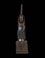 Authentic Ancient Egyptian Stone Goddess Ma’at Seated Statue Figurine Rare BC