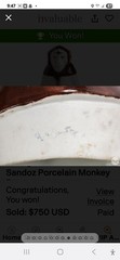 Limoges Edouard Marcel Sandoz Porcelain Monkey