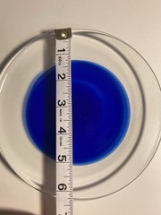 Willy Johansson? Hadeland Handmade Scandinavian Cobalt Plate Art Glass 6 3/8″
