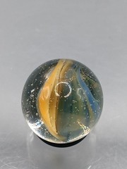 .59″ Vintage Cat Eye Hybrid Sparkler Marble- Akro Master Marble King Vitro – J63
