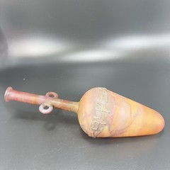 Egyptian Hand Blown Art Glass Vase Bottle Thin Lightweight Scavo Textured Glass