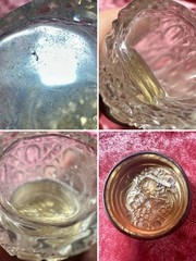 Antique Small Levi & Salaman Glass Jar Pot Sterling Silver Lid Art Nouveau 1900s