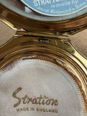 Vintage Stratton Wedgwood Jasperware Classical Design Compact Mirror English