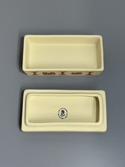 Vtg Wedgwood Collector Society Jasperware Yellow Primrose Trinket Box Terracotta