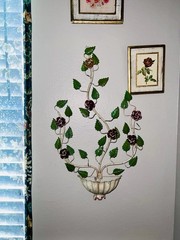Vintage Ugaco Metal Floral Wall Decorations